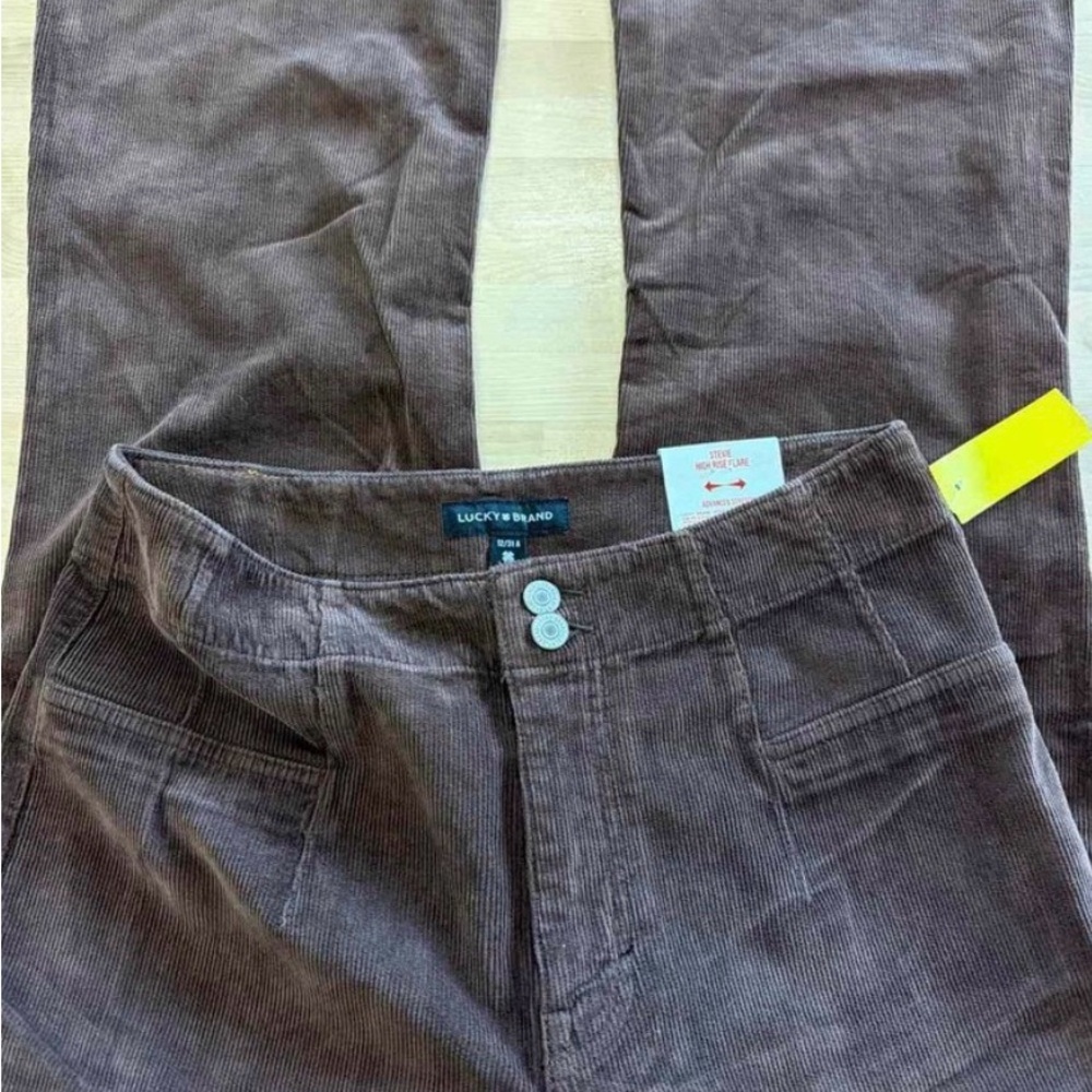 Lucky Brand Stevie High Rise Flare Brown Women's Jeans 12 NWT - Picture 8 of 9